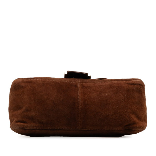 フェンディ マンマバケット ワンショルダーバッグ ハンドバッグ 26325 ブラウン スウェード レザー レディース FENDI 【中古】