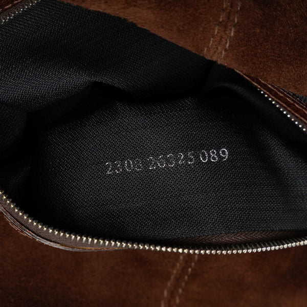 フェンディ マンマバケット ワンショルダーバッグ ハンドバッグ 26325 ブラウン スウェード レザー レディース FENDI 【中古】