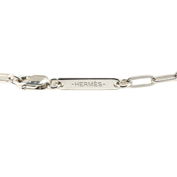 エルメス タリスマン ドラゴン ネックレス シルバー メタル レディース HERMES 【中古】