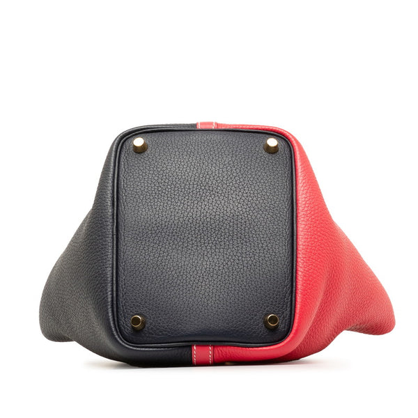 エルメス ピコタンロックPM カザック ハンドバッグ ローズエクストリーム ブルーニュイ レッド ブラック トリヨンクレマンス レディース HERMES 【中古】