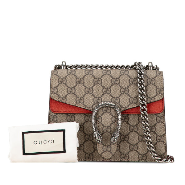 グッチ GGスプリーム ディオニュソス チェーンショルダーバッグ 421970 ベージュ レッド PVC レザー レディース GUCCI 【中古】