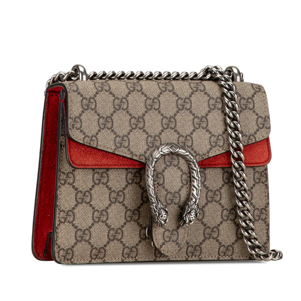 グッチ GGスプリーム ディオニュソス チェーンショルダーバッグ 421970 ベージュ レッド PVC レザー レディース GUCCI 【中古】