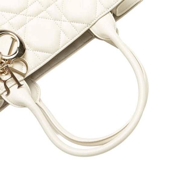 ディオール カナージュ レディディオール ショルダーバッグ ハンドバッグ 2WAY ホワイト ラムスキン レディース Dior 【中古】