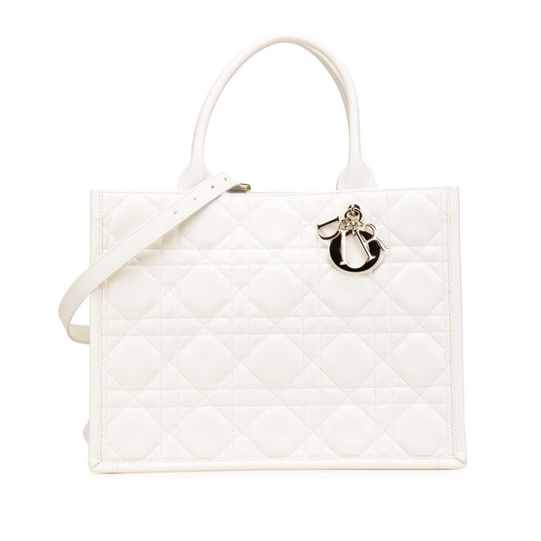 ディオール カナージュ レディディオール ショルダーバッグ ハンドバッグ 2WAY ホワイト ラムスキン レディース Dior 【中古】