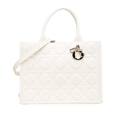 ディオール カナージュ レディディオール ショルダーバッグ ハンドバッグ 2WAY ホワイト ラムスキン レディース Dior 【中古】