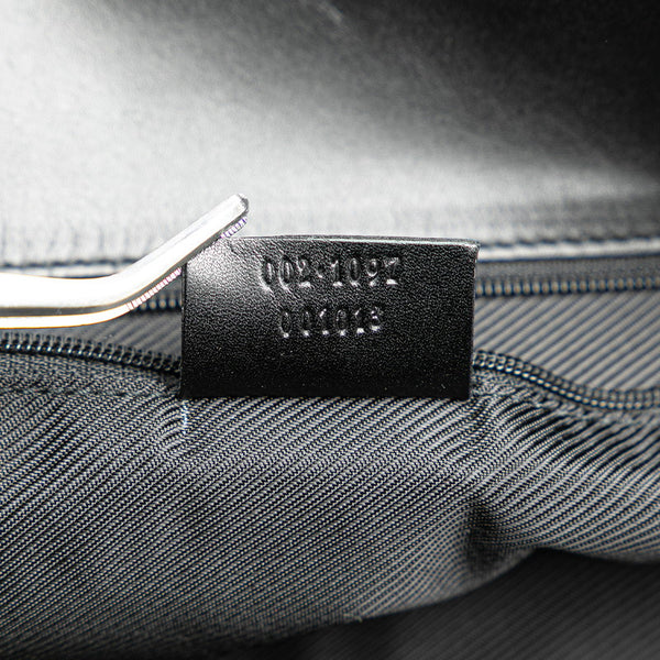 グッチ GGキャンバス  トートバッグ 002 1097 ブラック キャンバス レザー レディース GUCCI 【中古】