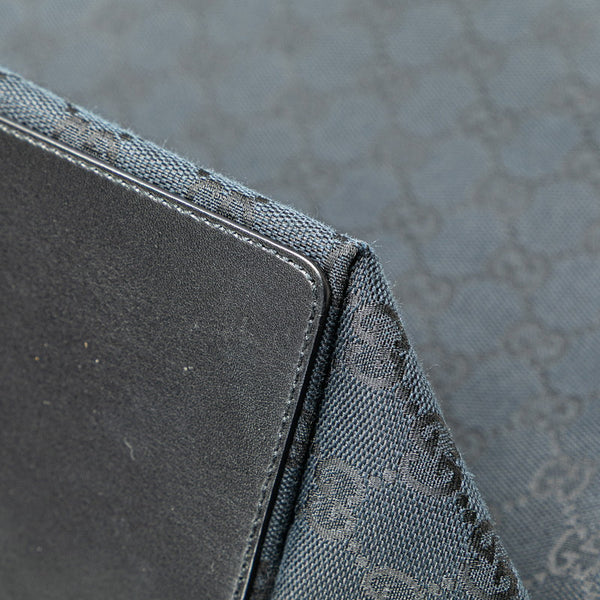 グッチ GGキャンバス  トートバッグ 002 1097 ブラック キャンバス レザー レディース GUCCI 【中古】