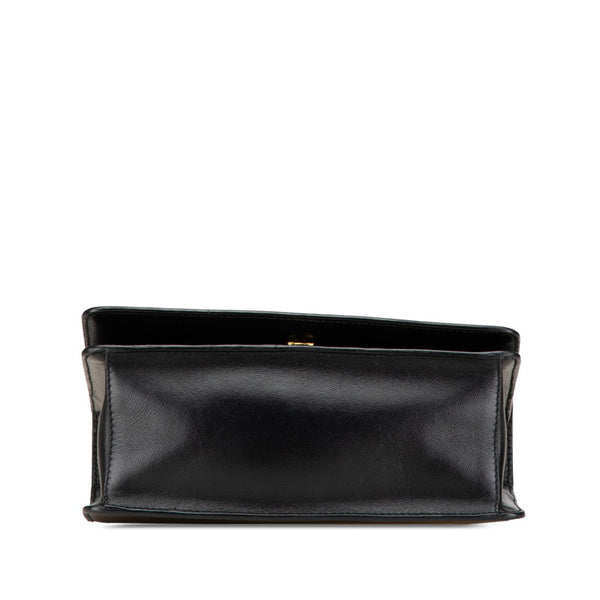 プラダ チェーン 斜め掛け ショルダーバッグ ブラック サフィアーノレザー レディース PRADA 【中古】