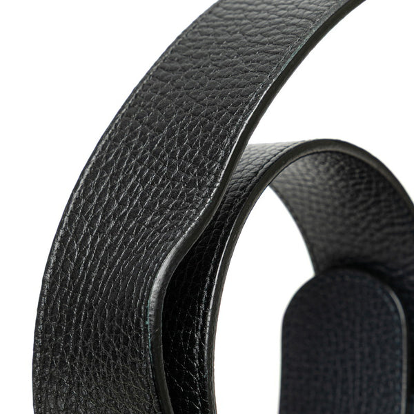 グッチ GGバックル ベルト 85.34 449715 ブラック レザー メタル メンズ GUCCI 【中古】