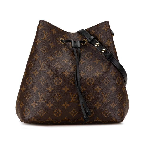 ルイ ヴィトン モノグラム ネオノエ ショルダーバッグ M44020 ブラウン ノワール ブラック PVC レザー レディース LOUIS VUITTON 【中古】