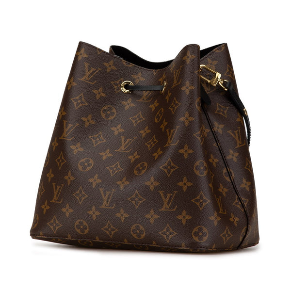 ルイ ヴィトン モノグラム ネオノエ ショルダーバッグ M44020 ブラウン ノワール ブラック PVC レザー レディース LOUIS VUITTON 【中古】