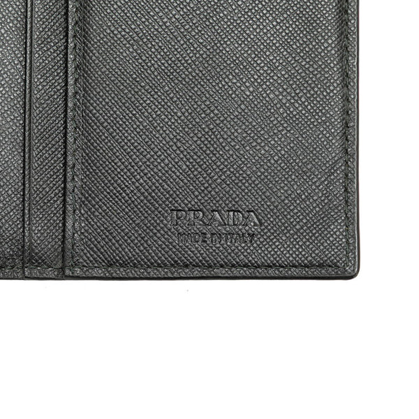 プラダ ロゴ金具 長財布 ブラック サフィアーノ レザー メンズ PRADA 【中古】
