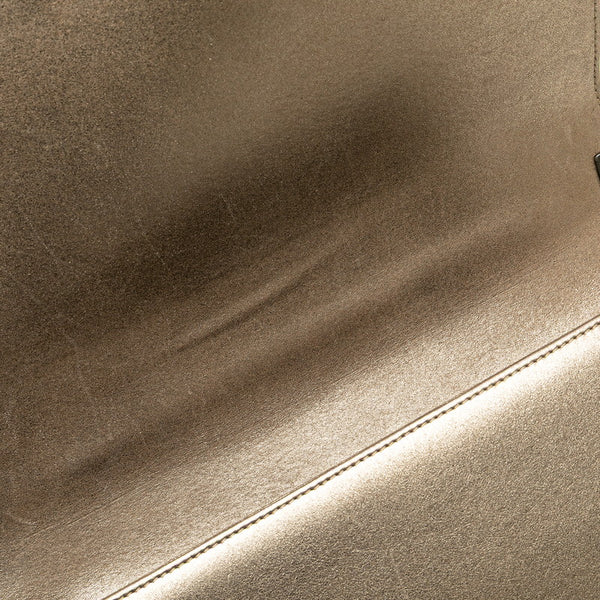 シャネル ココマーク ボーイシャネル28 斜め掛け チェーン ショルダーバッグ ゴールド グレー ラムスキン レディース CHANEL 【中古】