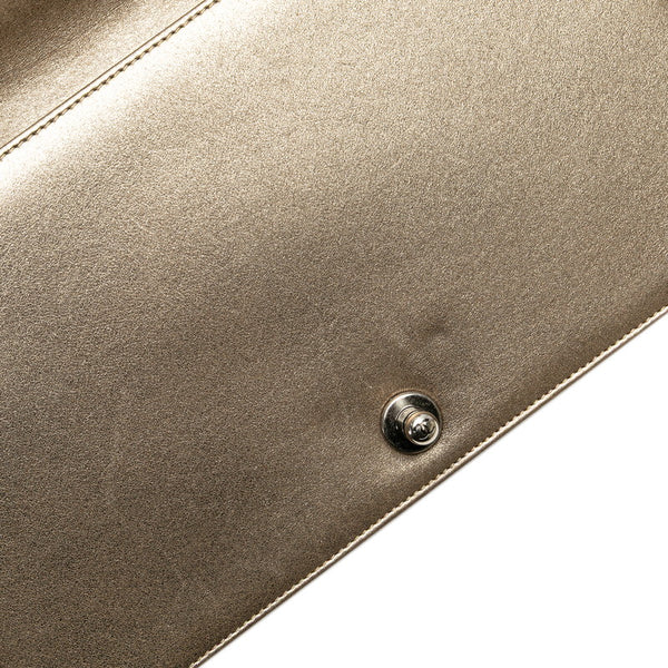 シャネル ココマーク ボーイシャネル28 斜め掛け チェーン ショルダーバッグ ゴールド グレー ラムスキン レディース CHANEL 【中古】