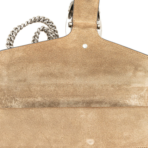 グッチ GGスプリーム デュオニュソス チェーンショルダーバッグ 400249 ベージュ PVC スウェード レディース GUCCI 【中古】