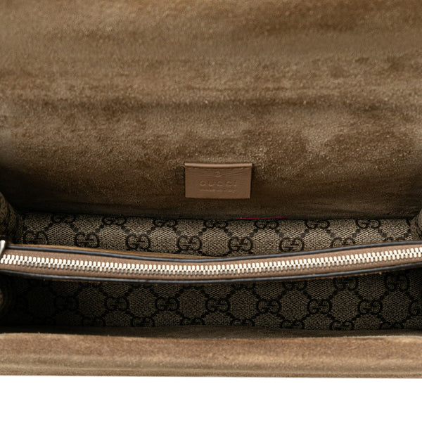 グッチ GGスプリーム デュオニュソス チェーンショルダーバッグ 400249 ベージュ PVC スウェード レディース GUCCI 【中古】