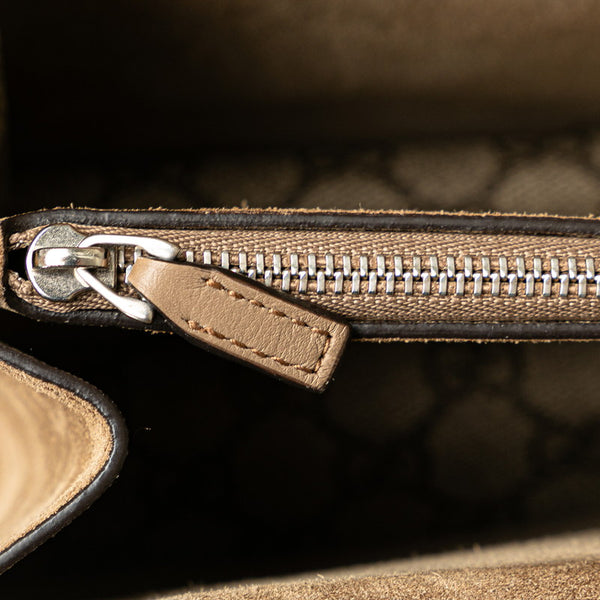 グッチ GGスプリーム デュオニュソス チェーンショルダーバッグ 400249 ベージュ PVC スウェード レディース GUCCI 【中古】