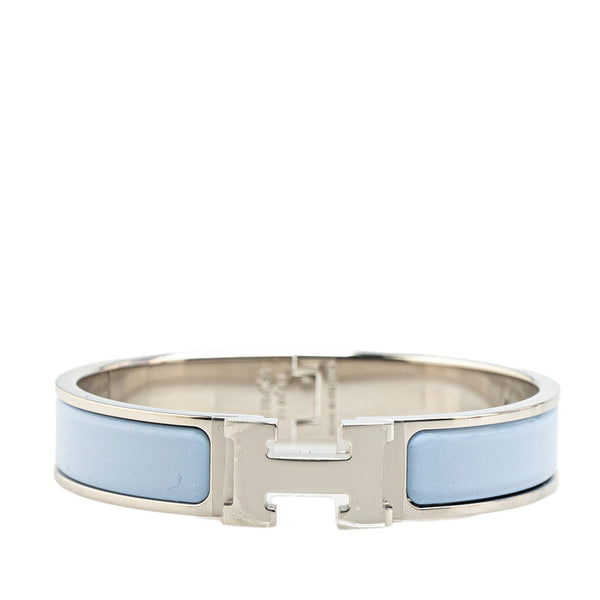 エルメス クリッククラックH PM ブレスレット シルバー ライトパープル メタル レディース HERMES 【中古】