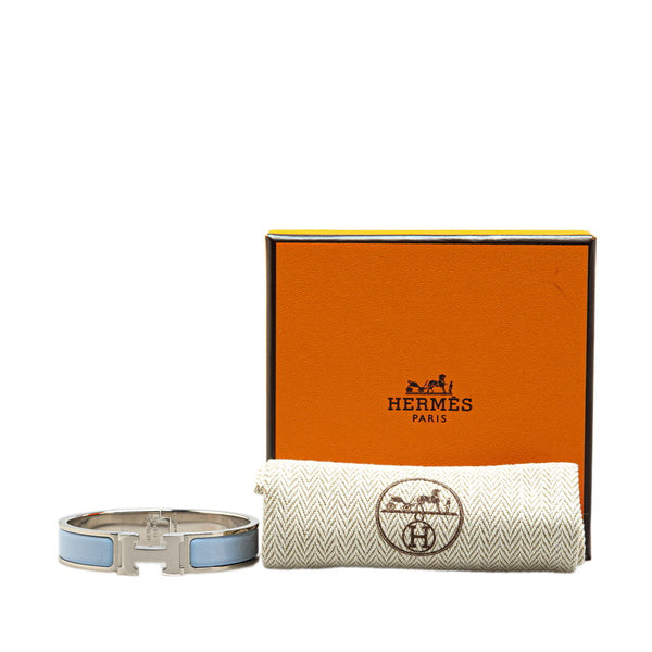 エルメス クリッククラックH PM ブレスレット シルバー ライトパープル メタル レディース HERMES 【中古】