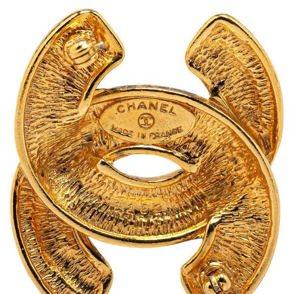 シャネル ココマーク マトラッセ ブローチ ゴールド メッキ レディース CHANEL 【中古】