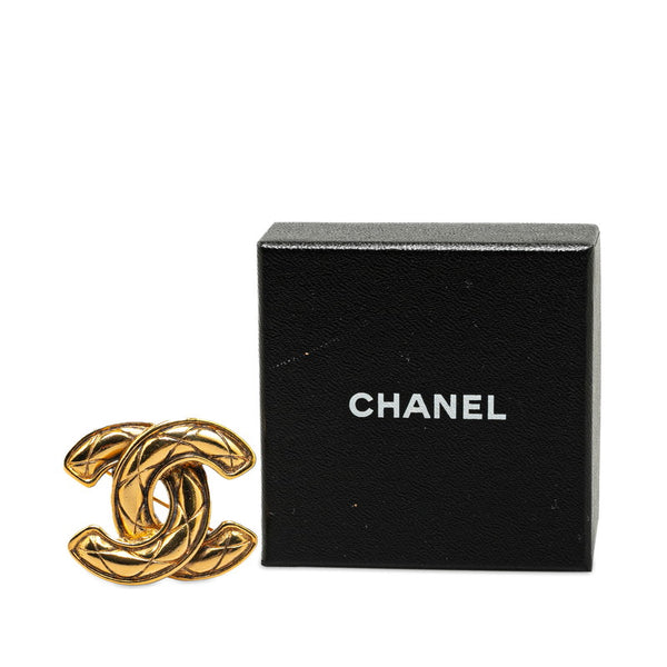 シャネル ココマーク マトラッセ ブローチ ゴールド メッキ レディース CHANEL 【中古】