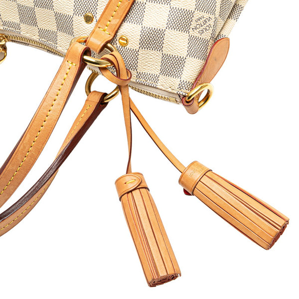 ルイ ヴィトン ダミエ アズール リミントン ハンドバッグ ショルダーバッグ 2WAY N40022 ホワイト PVC レザー レディース LOUIS VUITTON 【中古】
