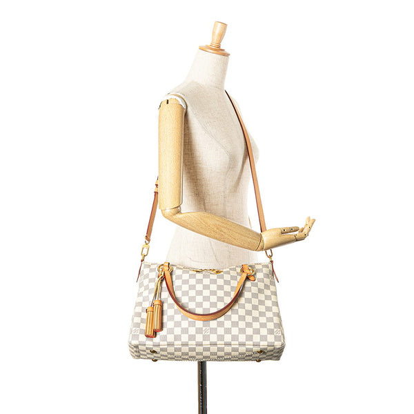 ルイ ヴィトン ダミエ アズール リミントン ハンドバッグ ショルダーバッグ 2WAY N40022 ホワイト PVC レザー レディース LOUIS VUITTON 【中古】