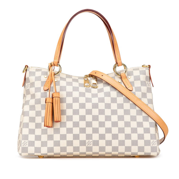 ルイ ヴィトン ダミエ アズール リミントン ハンドバッグ ショルダーバッグ 2WAY N40022 ホワイト PVC レザー レディース LOUIS VUITTON 【中古】