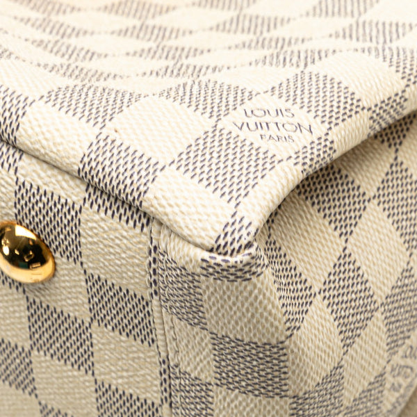 ルイ ヴィトン ダミエ アズール リミントン ハンドバッグ ショルダーバッグ 2WAY N40022 ホワイト PVC レザー レディース LOUIS VUITTON 【中古】