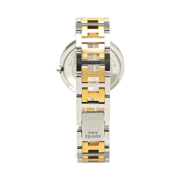 エルメス クリッパー 腕時計 CL4.220 クオーツ ホワイト文字盤 ステンレススチール レディース HERMES 【中古】