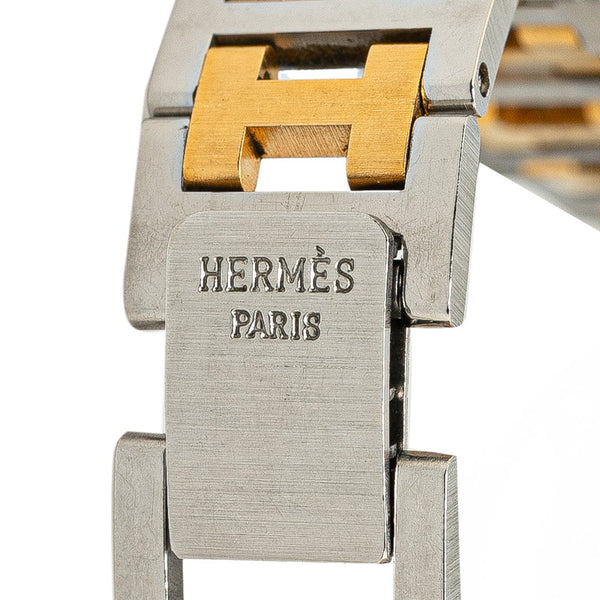 エルメス クリッパー 腕時計 CL4.220 クオーツ ホワイト文字盤 ステンレススチール レディース HERMES 【中古】