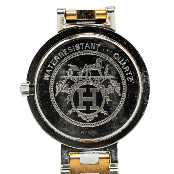 エルメス クリッパー 腕時計 CL4.220 クオーツ ホワイト文字盤 ステンレススチール レディース HERMES 【中古】