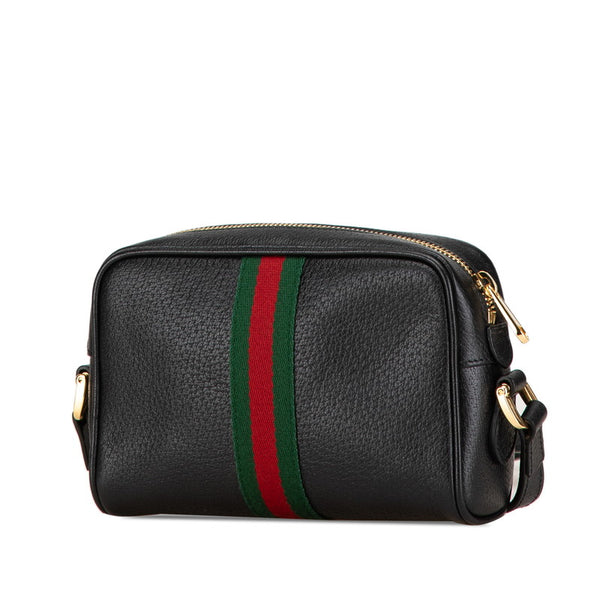 グッチ オフディア シェリーライン ショルダーバッグ 317350 ブラック レザー レディース GUCCI 【中古】