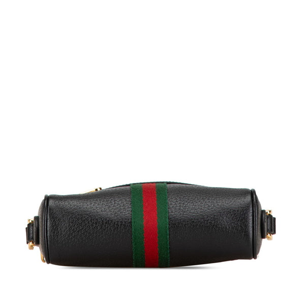 グッチ オフディア シェリーライン ショルダーバッグ 317350 ブラック レザー レディース GUCCI 【中古】