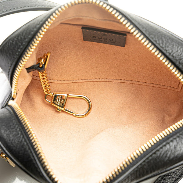 グッチ オフディア シェリーライン ショルダーバッグ 317350 ブラック レザー レディース GUCCI 【中古】