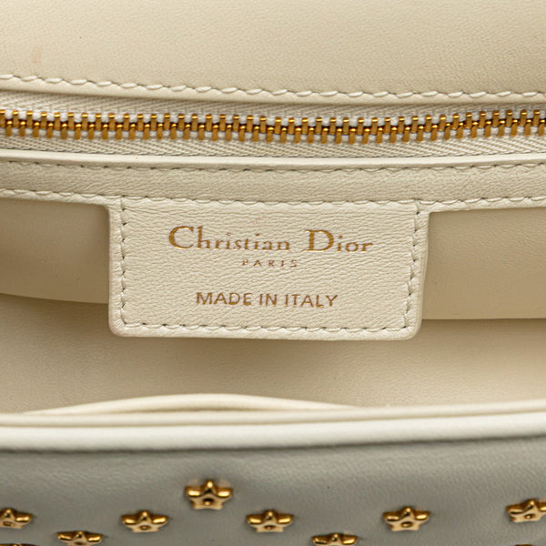 クリスチャンディオール カロ ラッキースター 斜め掛け チェーン ショルダーバッグ  ホワイト カーフ レディース Christian Dior 【中古】