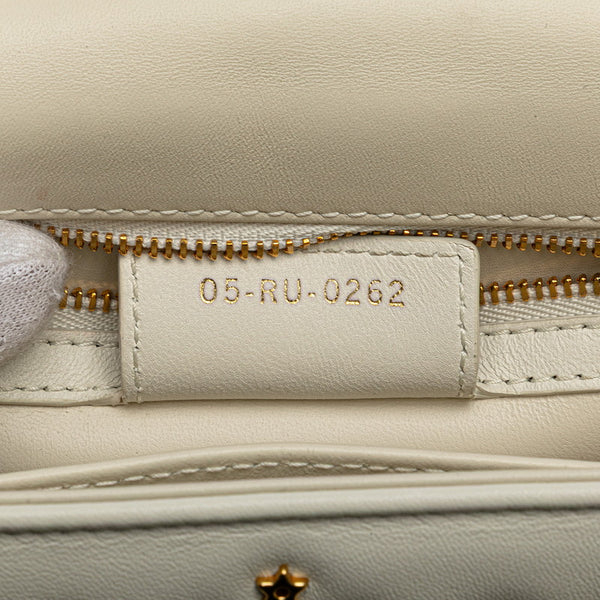 クリスチャンディオール カロ ラッキースター 斜め掛け チェーン ショルダーバッグ  ホワイト カーフ レディース Christian Dior 【中古】