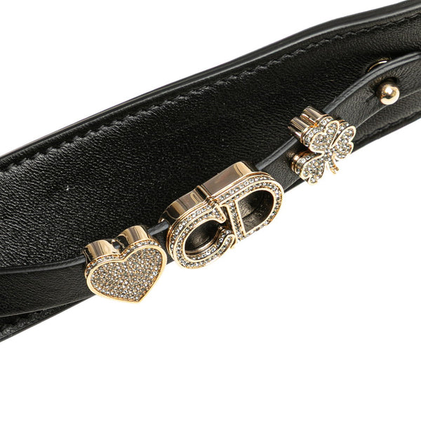 ディオール マイレディディオール カナージュ ハンドバッグ ショルダーバッグ 2WAY ブラック レザー レディース Dior 【中古】