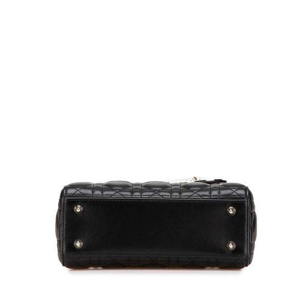 ディオール マイレディディオール カナージュ ハンドバッグ ショルダーバッグ 2WAY ブラック レザー レディース Dior 【中古】