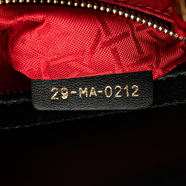 ディオール マイレディディオール カナージュ ハンドバッグ ショルダーバッグ 2WAY ブラック レザー レディース Dior 【中古】