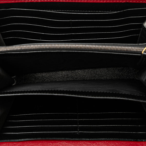 グッチ GGマーモント チェーン 斜め掛け ショルダーバッグ 573807 ブラック レッド レザー レディース GUCCI 【中古】