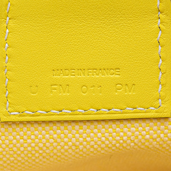 エルメス スティープル 25 ハンドバッグ イエロー トワルアッシュ ヴォースイフト レディース HERMES 【中古】