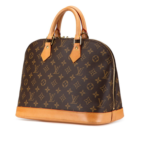 ルイ ヴィトン モノグラム アルマ ハンドバッグ M51130 ブラウン PVC レザー レディース LOUIS VUITTON 【中古】