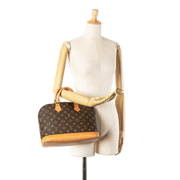 ルイ ヴィトン モノグラム アルマ ハンドバッグ M51130 ブラウン PVC レザー レディース LOUIS VUITTON 【中古】