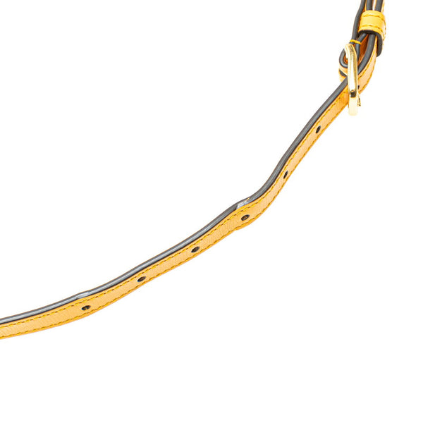 グッチ ミニ トップハンドル ホースビット ハンドバッグ ショルダーバッグ 2WAY 640716 イエロー ラフィア レザー レディース GUCCI 【中古】