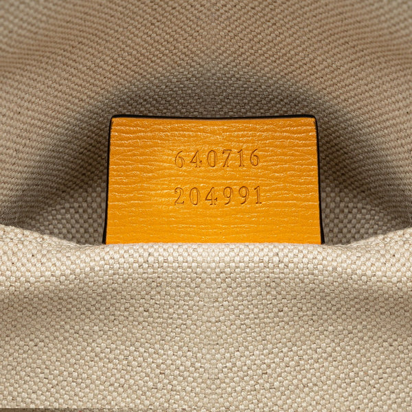 グッチ ミニ トップハンドル ホースビット ハンドバッグ ショルダーバッグ 2WAY 640716 イエロー ラフィア レザー レディース GUCCI 【中古】