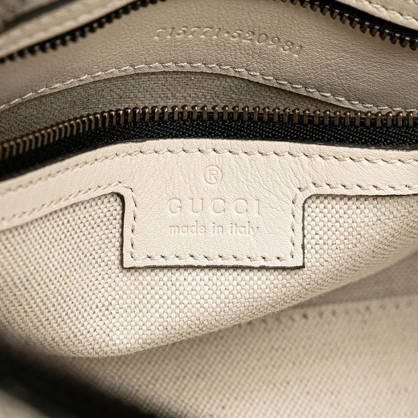 グッチ GGキャンバス オフィディア ハンドバッグ 715771 ブラック ホワイト キャンバス レザー レディース GUCCI 【中古】