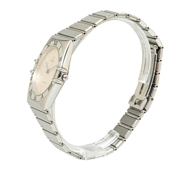 オメガ コンステレーション 腕時計 クオーツ アイボリー文字盤 ステンレススチール レディース OMEGA 【中古】