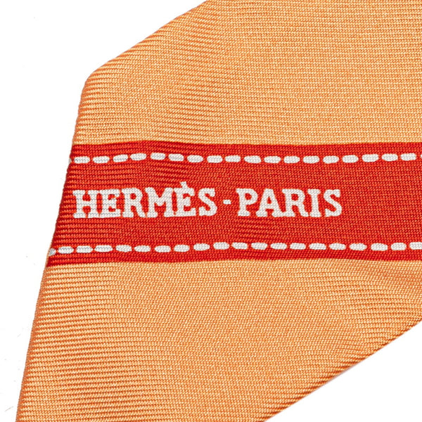 エルメス ツイリー BOLDUC ボルデュック スカーフ オレンジ マルチカラー シルク レディース HERMES 【中古】