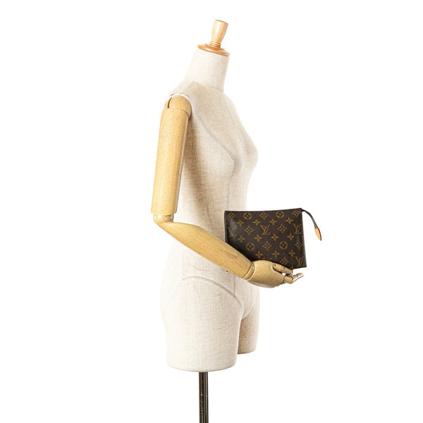 ルイ ヴィトン モノグラム ポッシュ トワレット19 ポーチ M47544 ブラウン PVC レザー レディース LOUIS VUITTON 【中古】